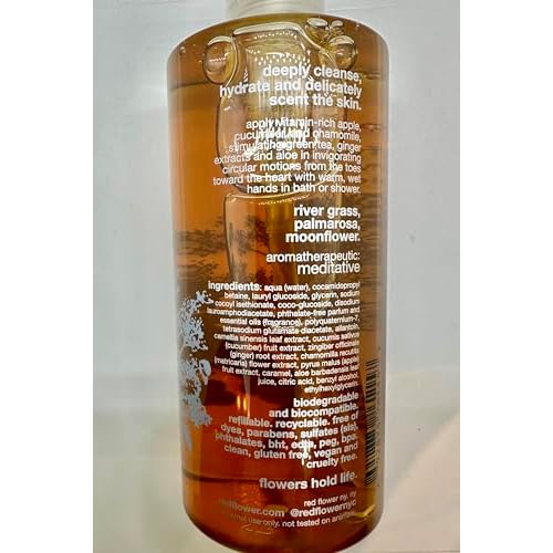 Red Flower Moonflower Purifying Body Wash ? Cleanse & Hytdrate Botanical Shower Gel with Organic Fruit & Leaf Extracts for Hydrated, Radiant Skin (10 oz)