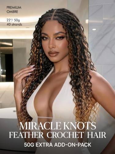 LUVME Deep Wave Miracle Knots Crochet Human Hair 20 Inch 50g #1B/30