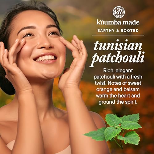 Kuumba Made Tunisian Patchouli Fragrance Oil, Long-Lasting Small-Batch Perfume Roller, Vegan, Alcohol-Free, 0.5 oz