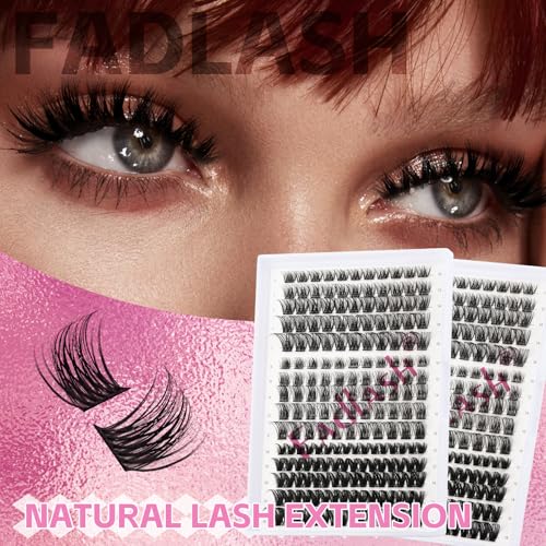 FADLASH Lash Clusters 10-18mm D Curl DIY Eyelash Extensions