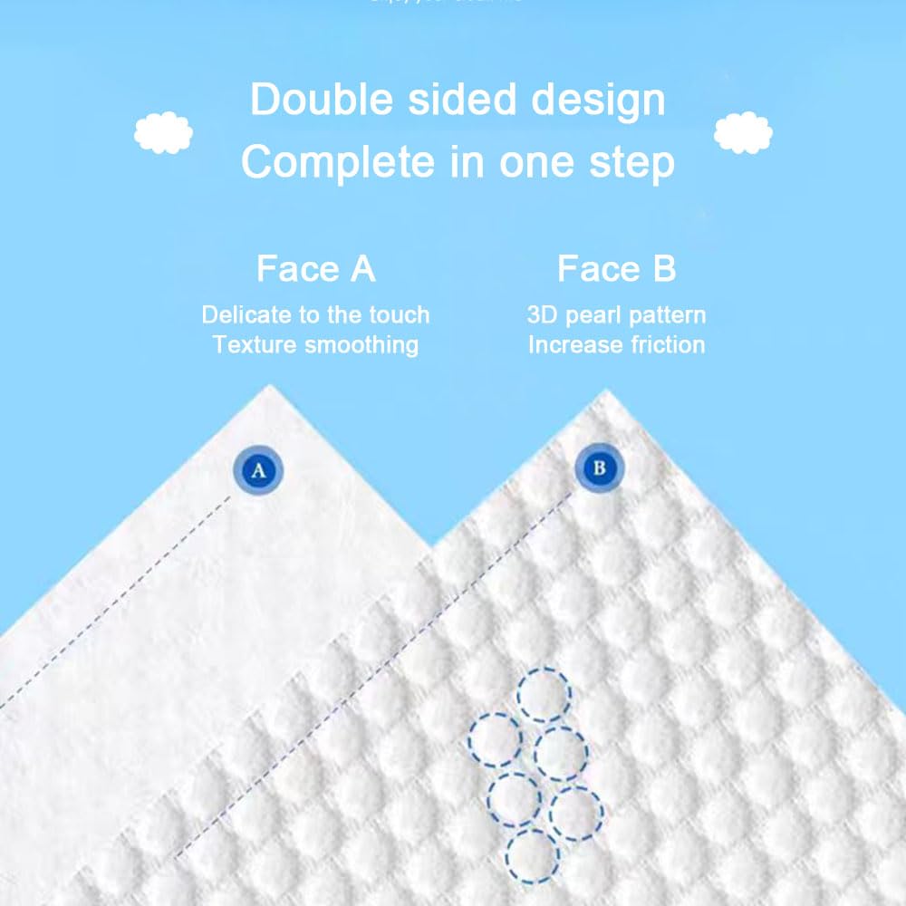 Cehoir Face Towels,Super Soft and Thickness XL:10x12 inches,Lint-Free Biodegradable Towels,Disposable Face Towel,Makeup Remover Dry Wipes,Clean Face Cloths for Sensitive Skin.(4 packs (200 counts))…