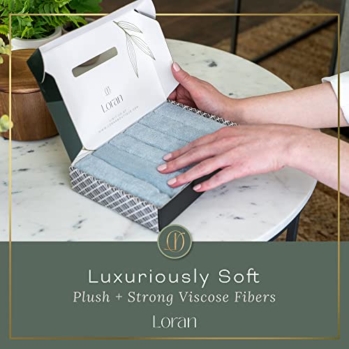Loran Bamboo Viscose Washcloths Set of 6 - 10" x 10"