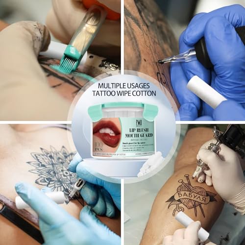 100pcs Lip Tattoo Cotton Sticks for PMU Microblading