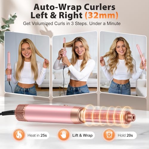 5-in-1 Hair Dryer Brush with Auto-Wrap Curler & Volumizer