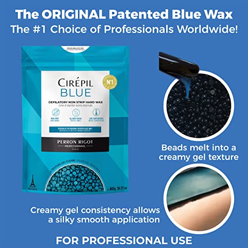 Cirepil Blue Stripless Hard Wax Beads 28.22oz Bag for Hair Removal