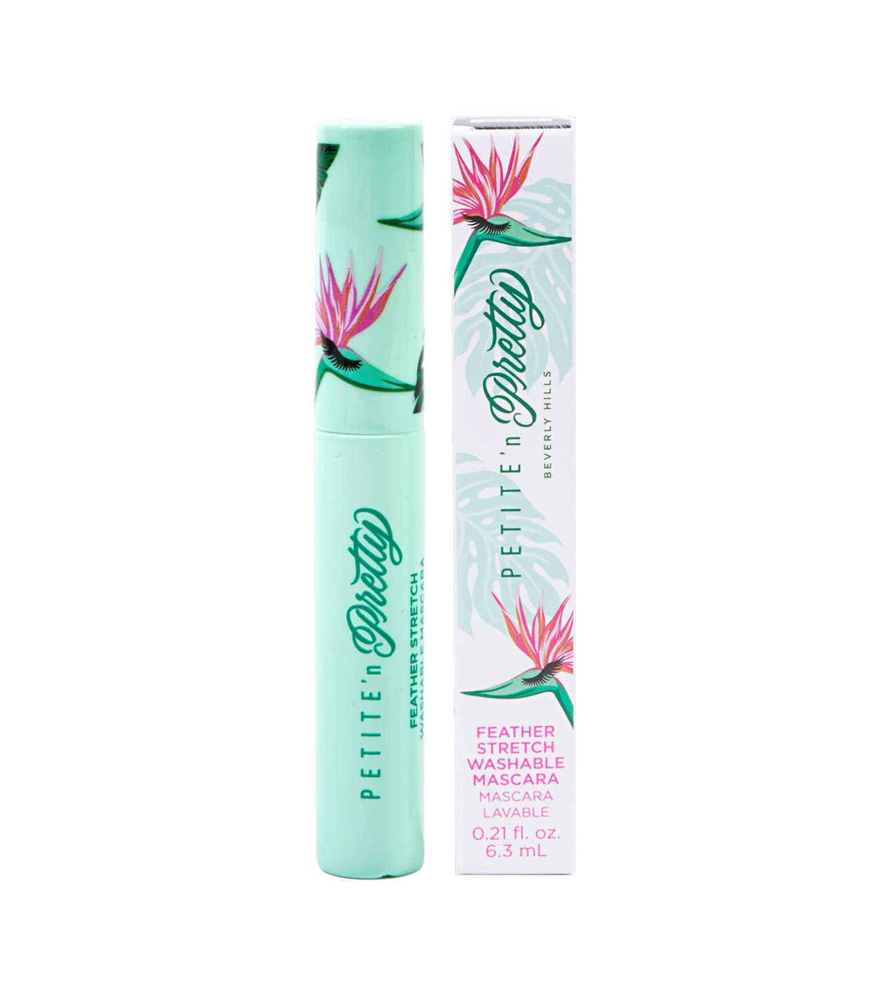 Petite 'n Pretty Feather Stretch Tubing Washable Mascara - Makeup for Kids, Tweens and Teens - Extends lashes, Easy to Apply & Remove - Non Toxic & Made in the USA - As Seen on TikTok