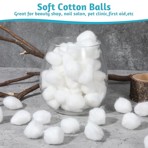 2000 Bulk Soft Cotton Balls - Absorbent Multipurpose Cotton for Skincare