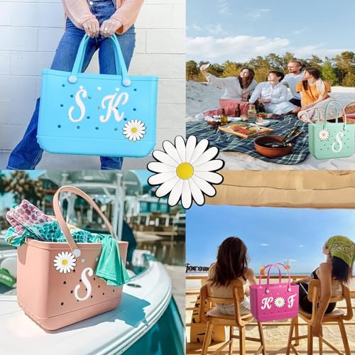 Hroatpk 2pcs Alphabet Letter Charms for Bogg Bag