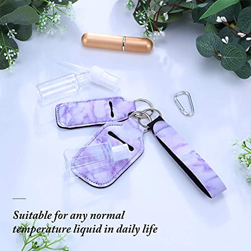 PUEZOKLY 40-Pack Travel Essentials Kit ? Empty Bottles, Lipstick Holders & Keychain Lanyards for Women & Travelers