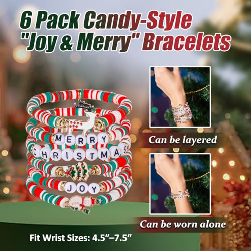 Christmas Glitter Stick & 6 Bracelets Set - Face Body Hair