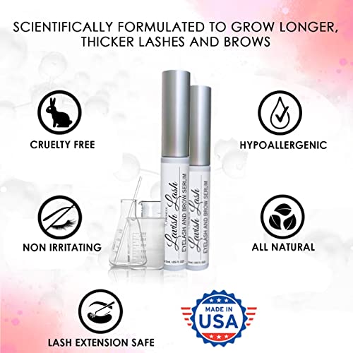 Lavish Lash Eyelash & Brow Growth Serum – 90 Day Supply