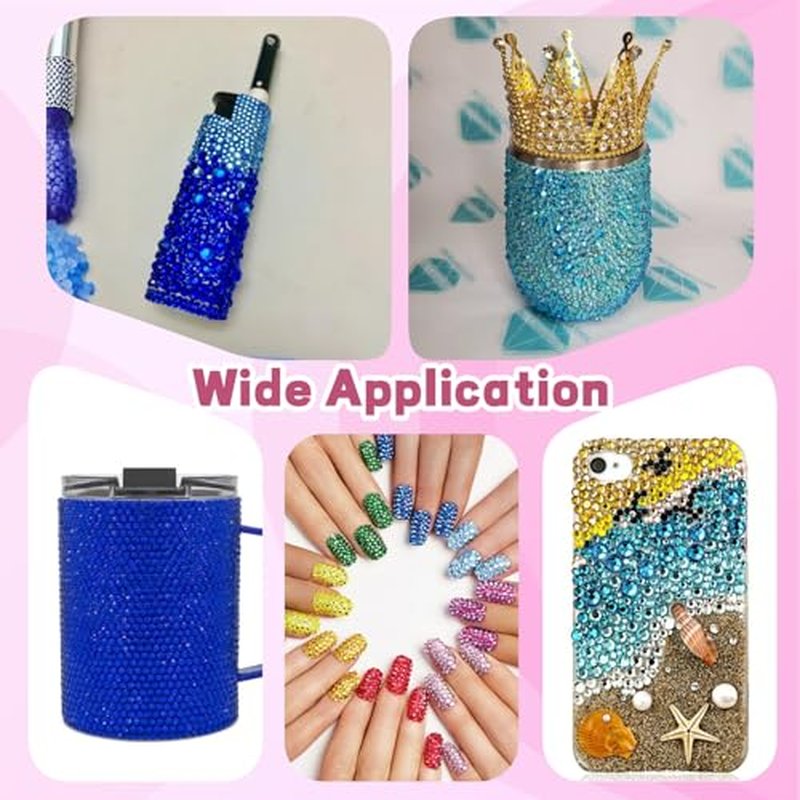 20000 Pcs Blue Rhinestones Bedazzling Kit with B7000 Glue