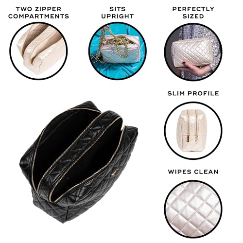 SCOUT 2-Way Toiletry Bag, Two Zipper Compartments, Fits Travel Size Items Upright