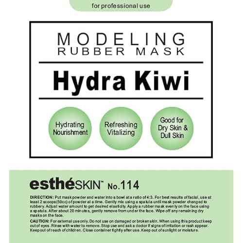 No.114 Hydra Kiwi Modeling Mask Powder for Professional Facial Treatment, 35 Oz. (2 pack)