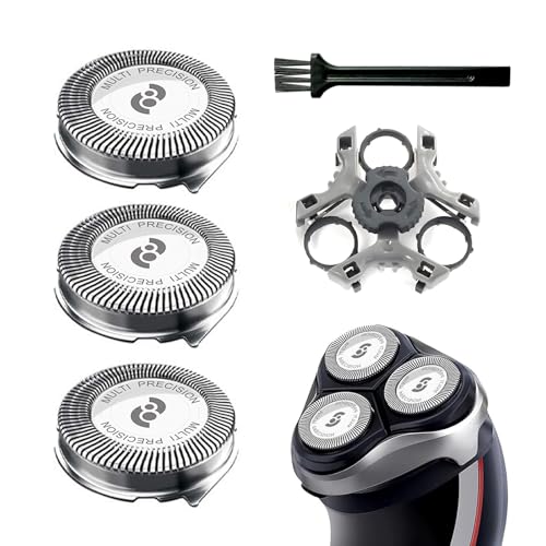 HQ8 Replacement Heads Compatible With Philips Norelco Aquatec Shavers, Replacement Blades For Norelco HQ8, 3pcs Blades With 1pcs Retaining Ring