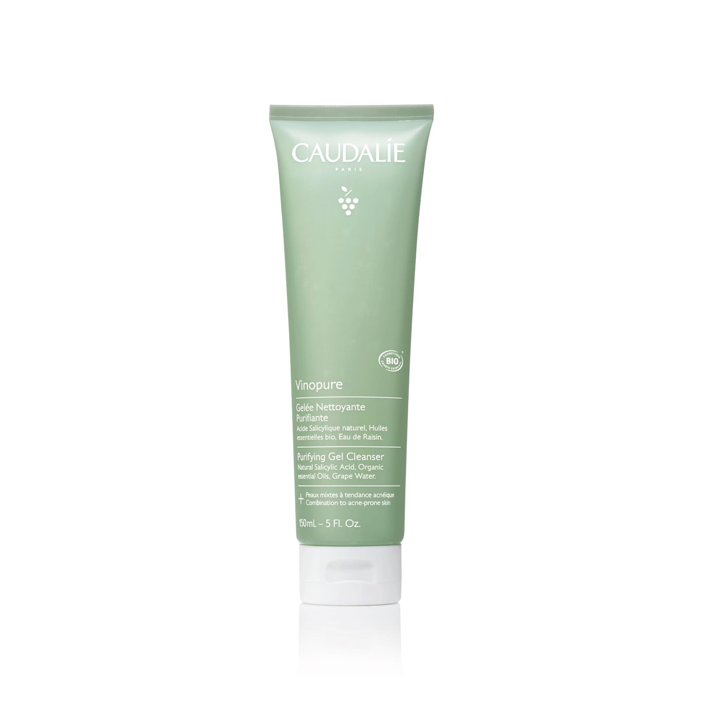 Caudalie Vinopure Pore Purifying Gel Cleanser with Natural Salicylic Acid, 5 Fl Oz