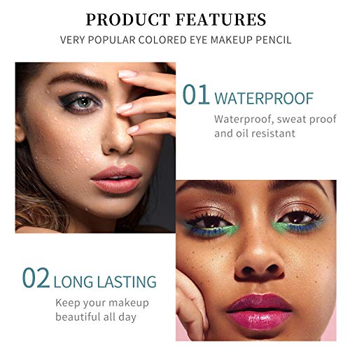 LOKFAR 14-Color Eyeliner Pen Set - Waterproof Metallic & Matte