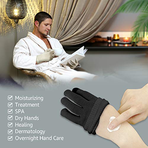 Evridwear Men's Touchscreen Cotton Moisturizing Gloves for Eczema - 6 Pairs