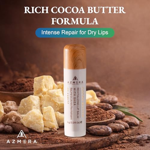 Azmera Cocoa Butter Lip Balm - Organic Shea Butter, 6g