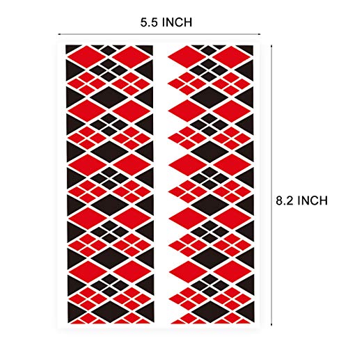Clown Girl Temporary Tattoos – 3 Sheets Cosplay Stickers