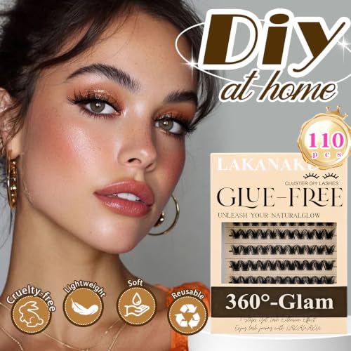 Self Adhesive Eyelash Clusters D Curl 8-16mm Wispy Press On