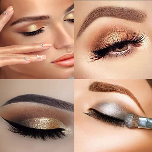 Sparkly Eyeshadow Palette&Shimmer Eyeshadow Palette&Glitter Eyeshadow Palette,Gold Glitter Highly Pigmented Long Lasting Waterproof Sweatproof Make Up Palettes for Women (10 COLOR)