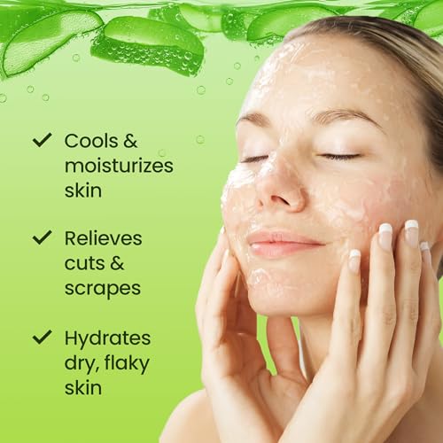 Honeyskin Aloe Vera Gel 8 Fl Oz - Soothing Sunburn & Dry Skin Relief