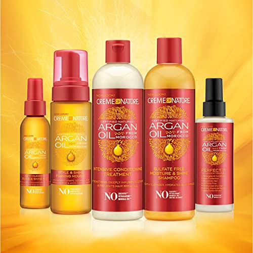 Creme of Nature Heat Protector Spray - 450°F Protection & Argan Oil Shine, 4 fl oz
