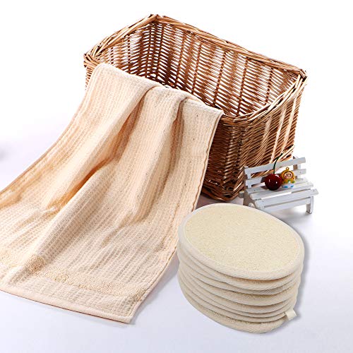 10-Pack Natural Luffa Loofah Sponge - Body Exfoliator