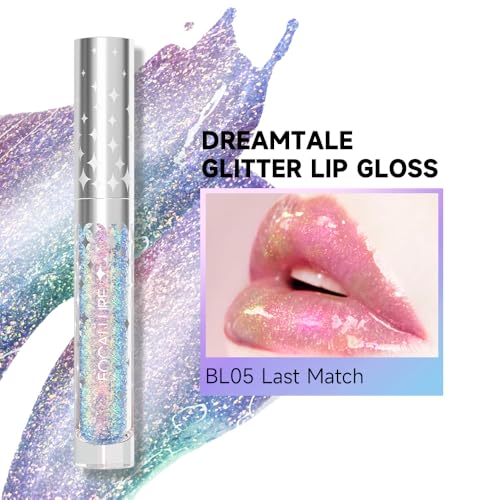 FOCALLURE Glitter Liquid Lipstick - Hydrating Shimmer Lip Gloss