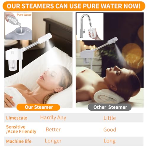 AceFox Facial Steamer with Adjustable Height & Nozzle