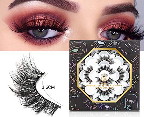 DYSILK Wispy Mink Lashes - 7 Pairs Reusable Faux Eyelashes
