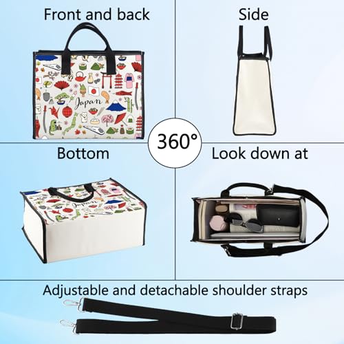 LEVLO Japan Travel Pouch Bag Japan Souvenir Gift Japan Theme Zipper Pouch Bag Japanese Trip Gift (Japan LT)