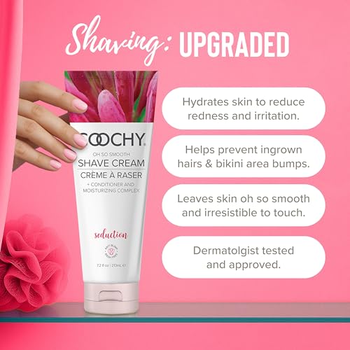 Coochy Moisturizing Shave Cream for Sensitive Skin - 3.4 oz - Rash-Free, Gentle Bikini, Underarm & Leg Shaving Lotion with Variation of THIS listing