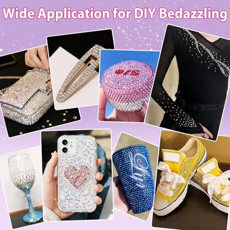 50000 Jelly Rhinestones 3mm with B7000 Glue Bedazzler Kit