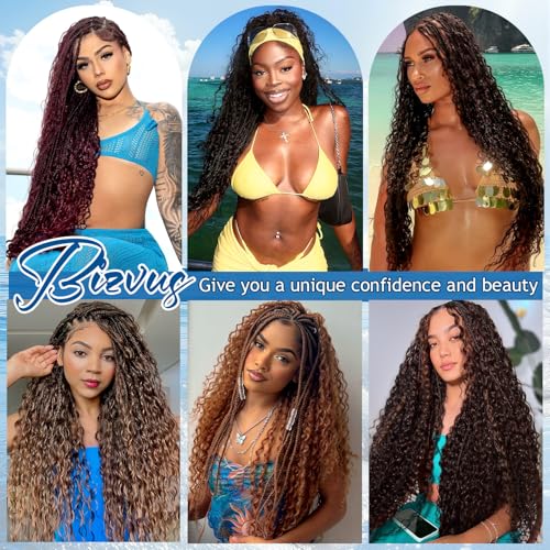 Chocolate Brown Human Braiding Hair 14 Inch Deep Wave Bulk for Boho Braids - 110g