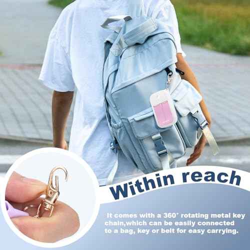 Palksky Hand Sanitizer Spray Case for Touchland,Silicone Case with Keychain for Power Mist and Glow Mist1 fl oz(White),Travel Size