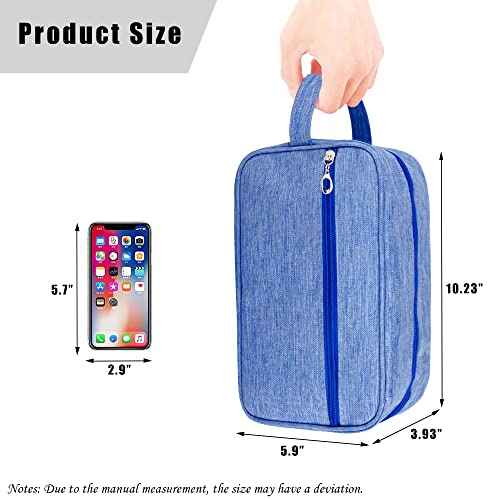 Toiletry Bag, Large Capacity Travel Bag for Toiletries, Waterproof Oxford Fabric Toiletry Organizer for Travel, Business Trips and Daily Use, Travel Essentials for Men or Women (Light Blue)