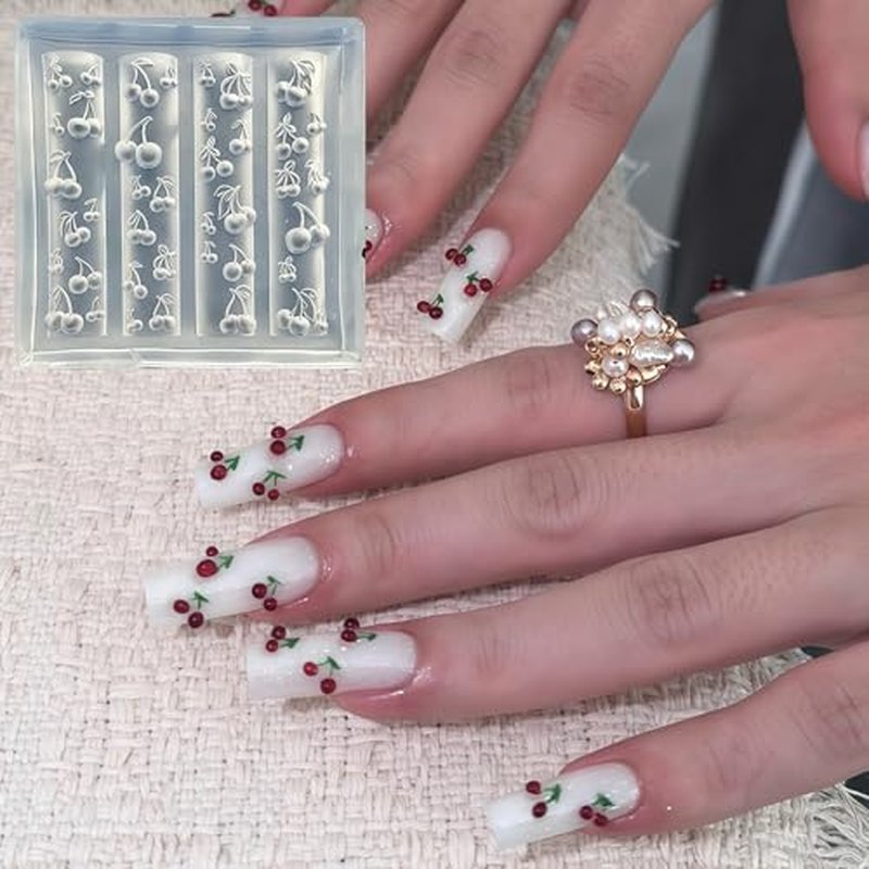 3D Flower Nail Art Molds Set - Lotus, Cherry Blossom, Orchid