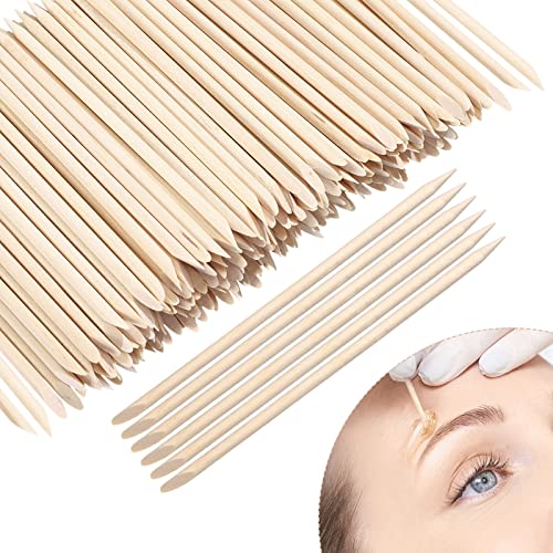 Demissle 400 Pcs Wooden Wax Applicator Sticks for Eyebrow & Hair Removal