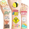 96PCS Motivational Pre-Cut Temporary Tattoos - Inspirational Quote Tattoos for Women, Adults, Teens, and Kids - Birthday Party Favors, School Prizes, Rewards, and Gifts