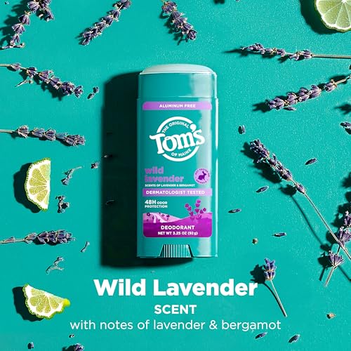 Natural Lavender Deodorant Stick, 3.25 oz (2 Pack) - Aluminum Free, 48-Hour Odor Protection