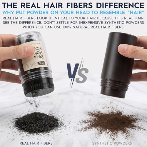 Hair Illusion Black Fibers Kit - Water-Resistant Spray & Applicator