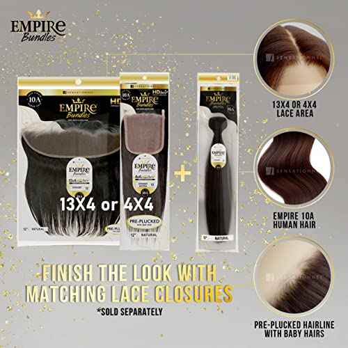 Sensationnel Empire bundles- body wave 10a tangle shed free human hair for weaving and sew in styles - 1 pack (18 inch, NATURAL/BLACK)