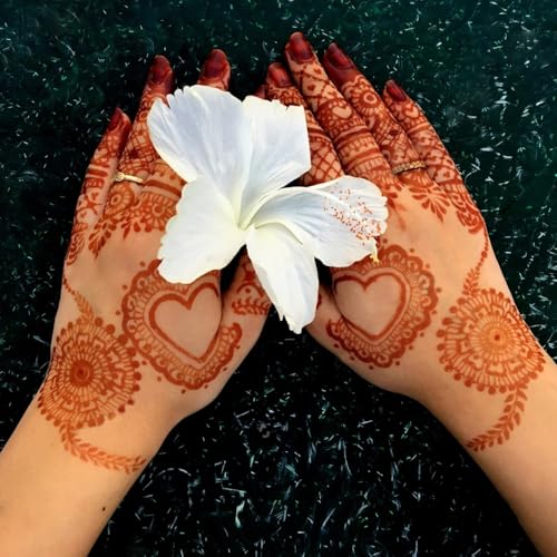 18 Sheet Henna Tattoo Stencils Hand Temporary Tattoo Kit