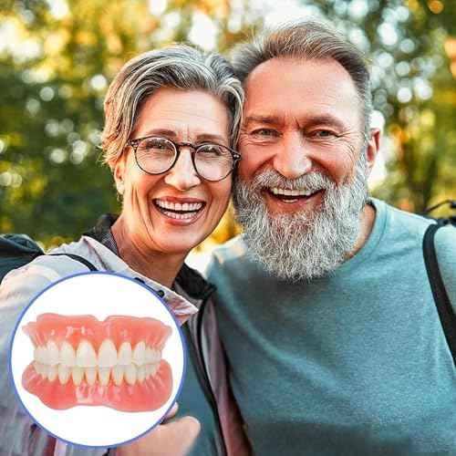 Veneers Teeth for Women, DIY Denture Kit, Do It Yourself False Teeth, Upper and Lower Matching Set, Fix Your Smile at Within Minutes, 1PCS