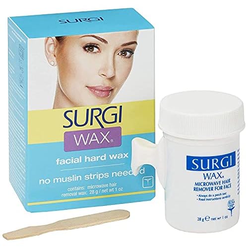 Surgiwax Facial Hard Wax, No Strips Needed, 1 oz.