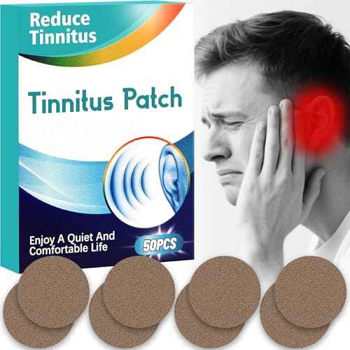 Tinnitus Relief for Ringing Ears, Tinnitus Relief Patches, Effective Tinnitus Treatment can Reduce Tinnitus, Relieve Hearing Loss, and Improve Ear discomfort, 50PCS-A