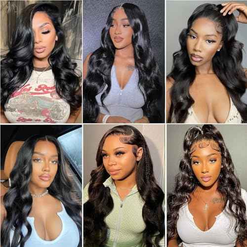 22 24 26 Inch Human Hair Bundles Color #1b Human Hair Brazilian Body Wave Bundles Unprocessed Virgin Hair Soft And Healthy