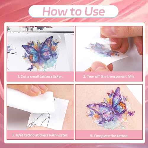 Pink Paris Temporary Tattoos - 200+ Paris Themed Party Decorations Favors Supplies for Girls Women French Theme Birthday Decor Eiffel Towers Bows Romantic Tattoo Stickers Gifts Rewards